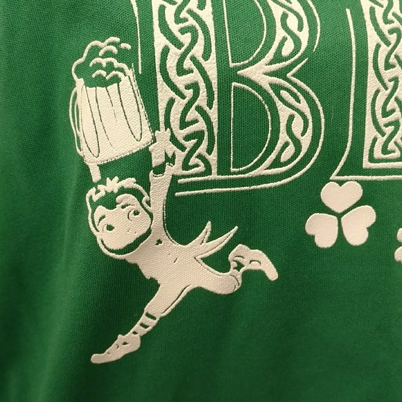 Run 4 Beer Saint Patrick's Day Green Athletic Top Long Sleeve Tee Emerald Green - Picture 3 of 8
